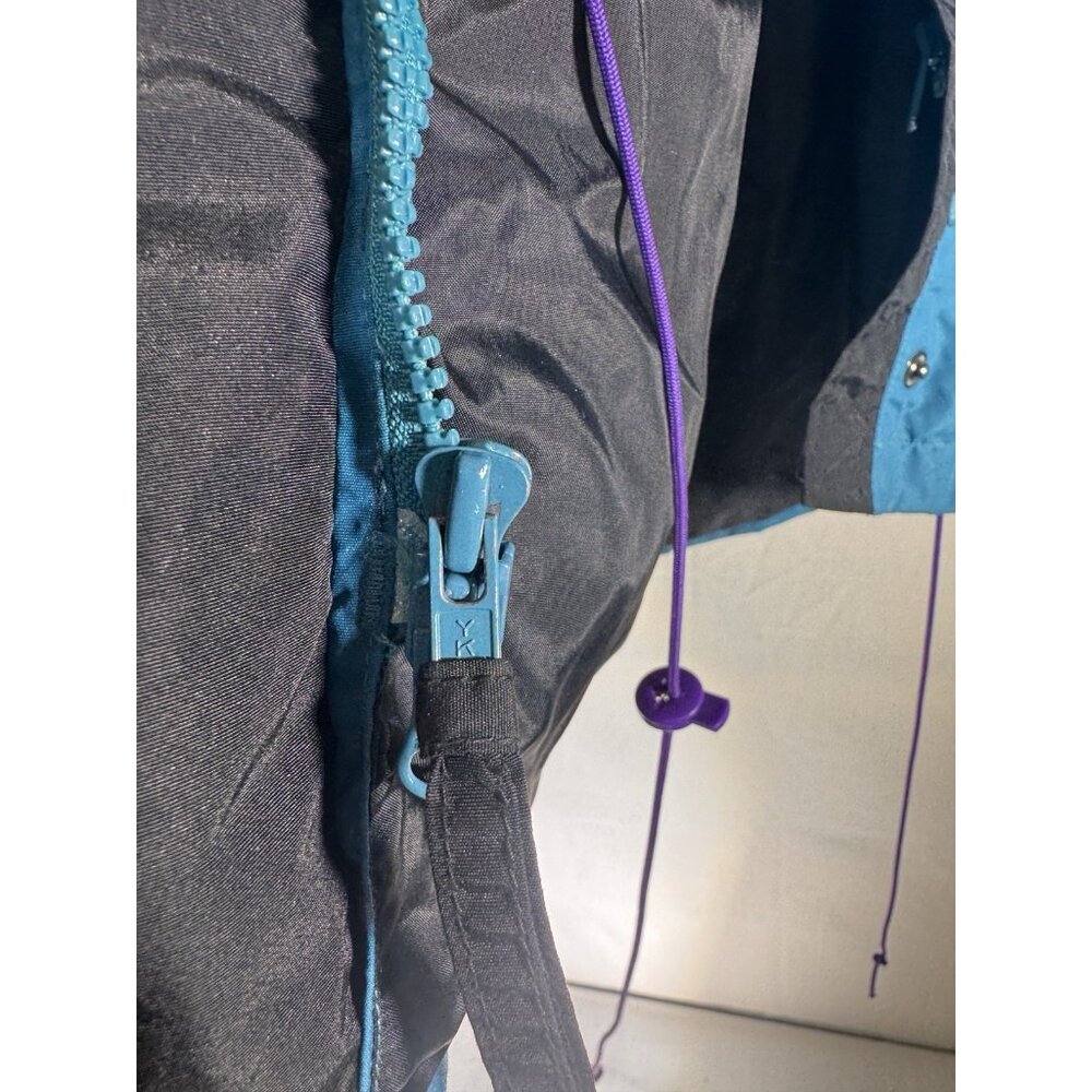 Vintage Columbia Bugaboo Ski Jacket Woman XL Teal Purple 90s Colorblock Gizzmo - Picture 15 of 16